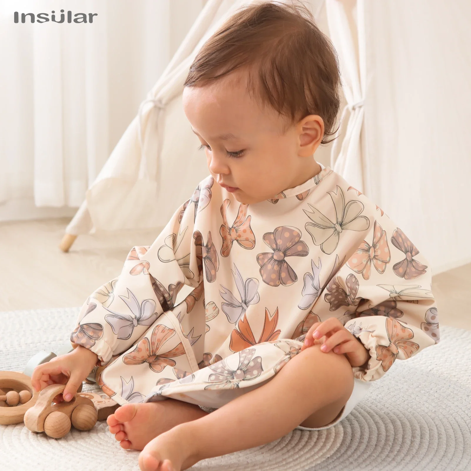 Fashion Children Anti Dirt Smork Baby Sleeveless Waterproof PU Bib Toddler Reverse Dressing Bib Kids Meals Bag Feeding Apron baby bib feeding bib cotton bib cotton bib set