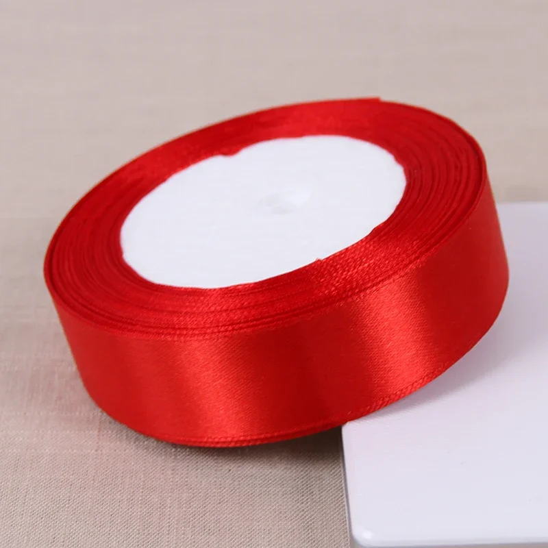 Red Satin Ribbons Christmas Halloween Wedding Birthday Party Gift Packaging DIY Sewing Crafts Material Scrapbooking Accessories Satin Ribbons Satin Ribbon Sewing Ribbon Ribbon Decoration Ribbon Supplies Christmas Ribbon Wrapping Ribbon