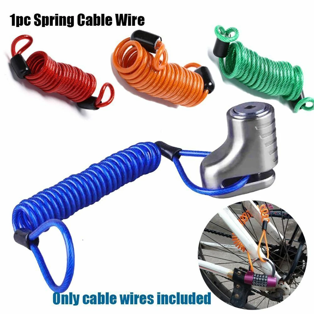 

120cm Security Anti-theft Motorcycle Motorcycle Wheel Disc Brake Alarm Lock Luggage And Reminder Spring Cable Motorcycle Lock