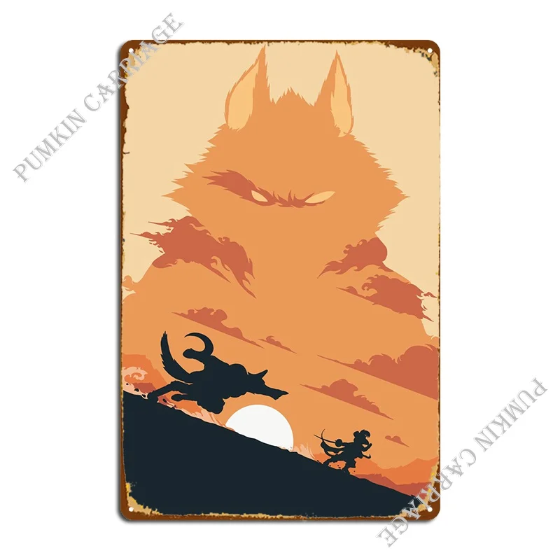 Puss In Boots Vs Wolf Targa In Metallo Poster Murale Garage Club Bar Bar Tin Sign Poster