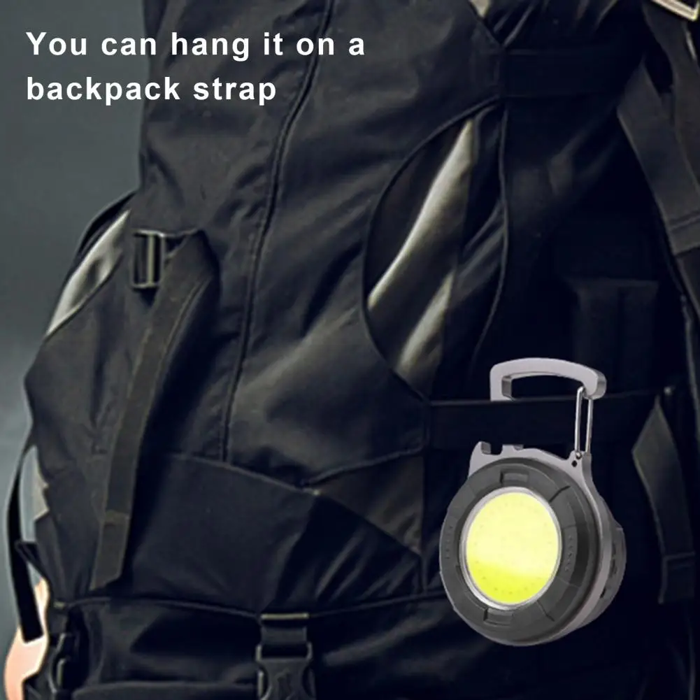 

Camping Accessories Rechargeable Keychain Flashlight with 4 Modes Waterproof Design Bottle Opener Compact Emergency for Outdoor