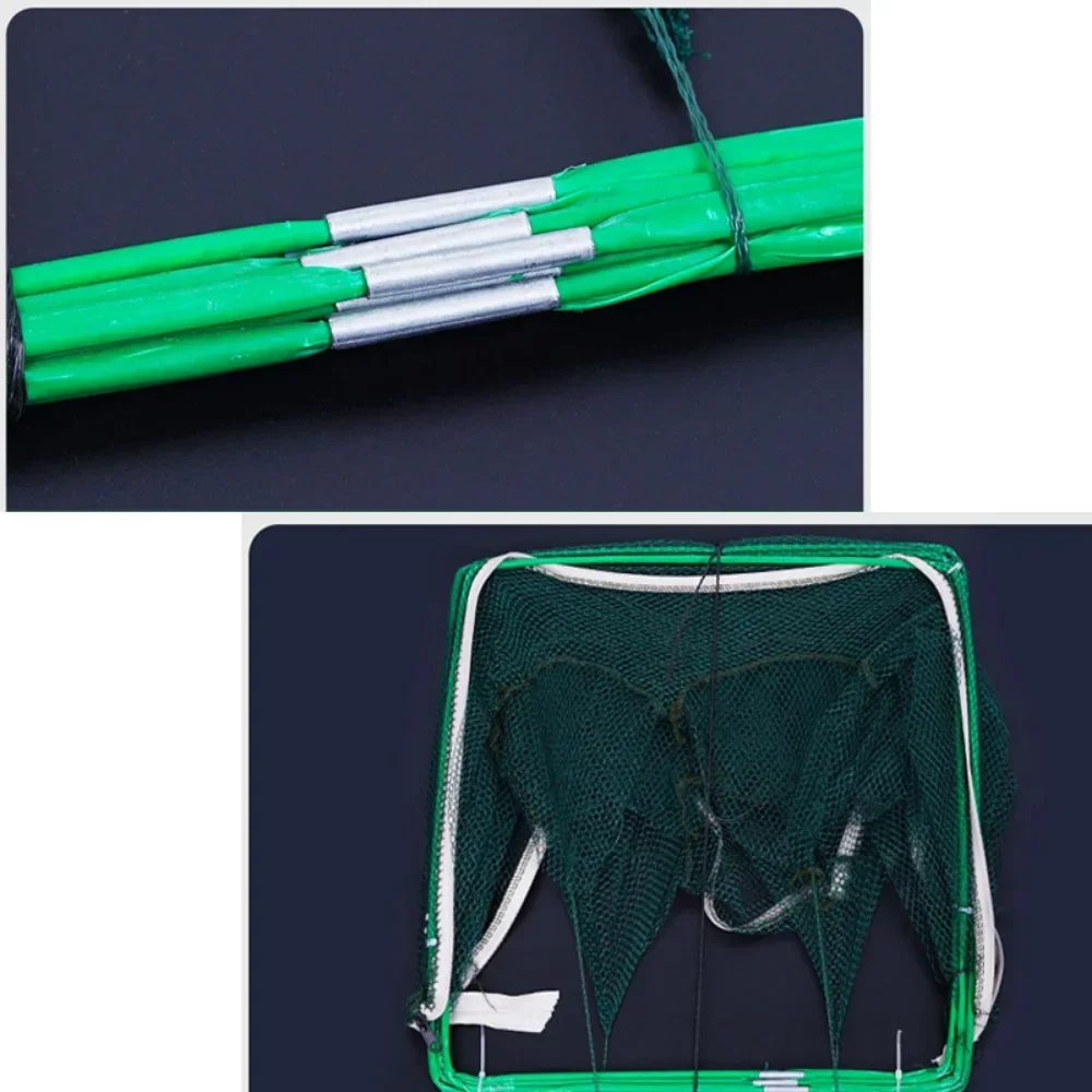 Fishing Traps 6 Holes Mesh For Fishing Net/Tackle/Cage Folding Crayfish Catcher Casting/Fish Network Crab/Crayfish/Shrimp/Smelt/Eels Traps