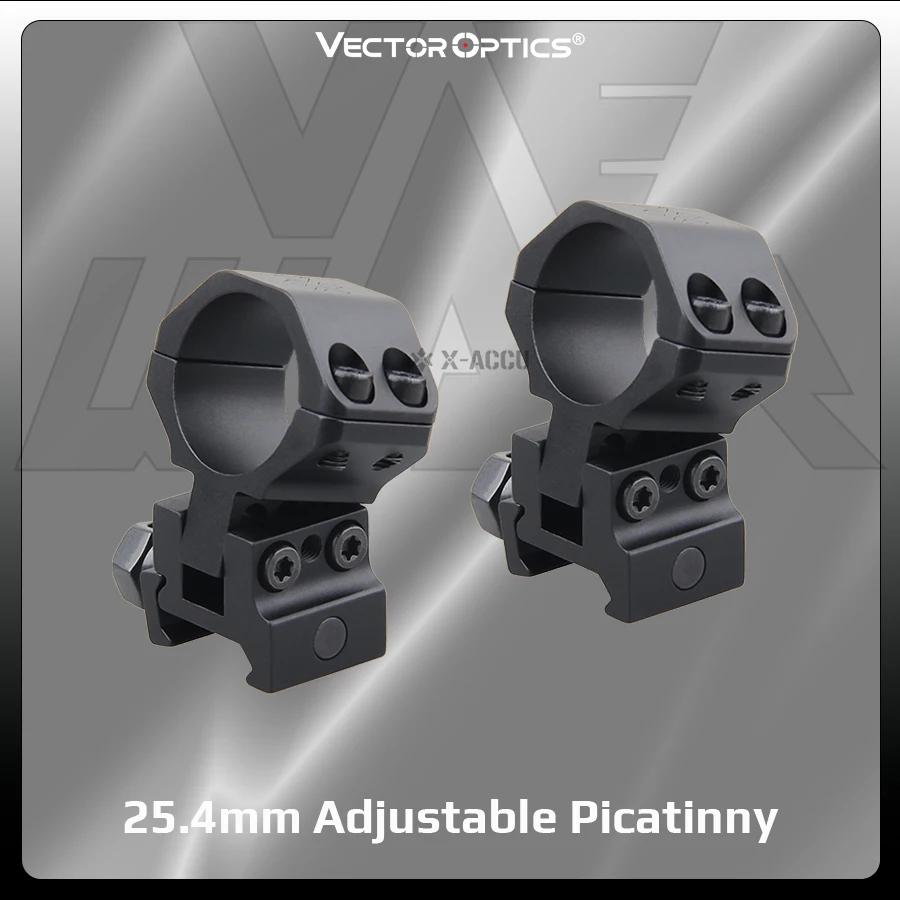 Hunting Scope Mount Rings Vector Optics 25.4Mm Adjustable Elevation Picatinny 11Mm Dovetail Tactical Accessories