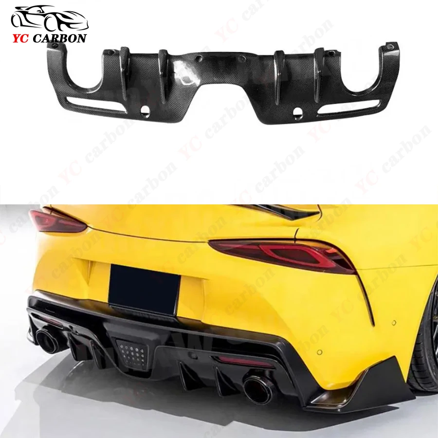 

For Toyota Supra GR A90 A91 MK5 High quality real carbon fiber rear diffuser wrap corner chin spoiler lip splitter