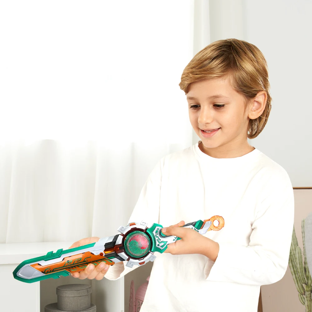 Infinity Nado 6 Split Series Flaming Wind Dragon Tiger Deluxe Sword Launcher Detachable Scabbard Flashing Spinning Top spinning top toy battle tops battle top toy beyblade toys