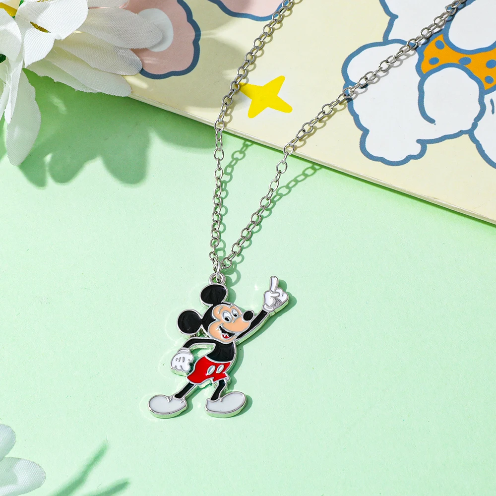 Disney necklace worn - Elegant styling