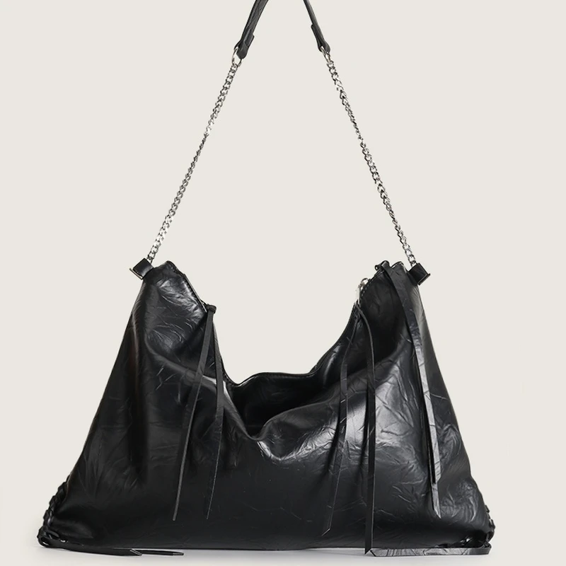 

Сумка-тоут Kazuha в том же стиле, модная вместительная черная сумочка на цепочке, модная кросс-боди сумка