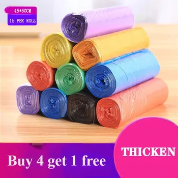 5 rotoli 1 confezione da 100 pezzi sacchetto della spazzatura usa e getta per uso domestico sacchetti della spazzatura per la conservazione della cucina sacchetto dei rifiuti per la pulizia sacchetto di plastica