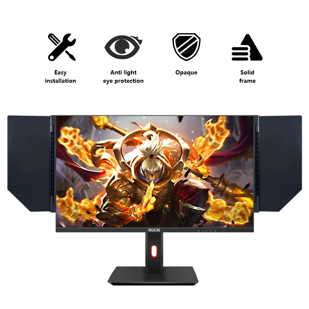 24"28" Inch Lcd Led Video Monitor Hood Sunshade Sunhood Universal Fits