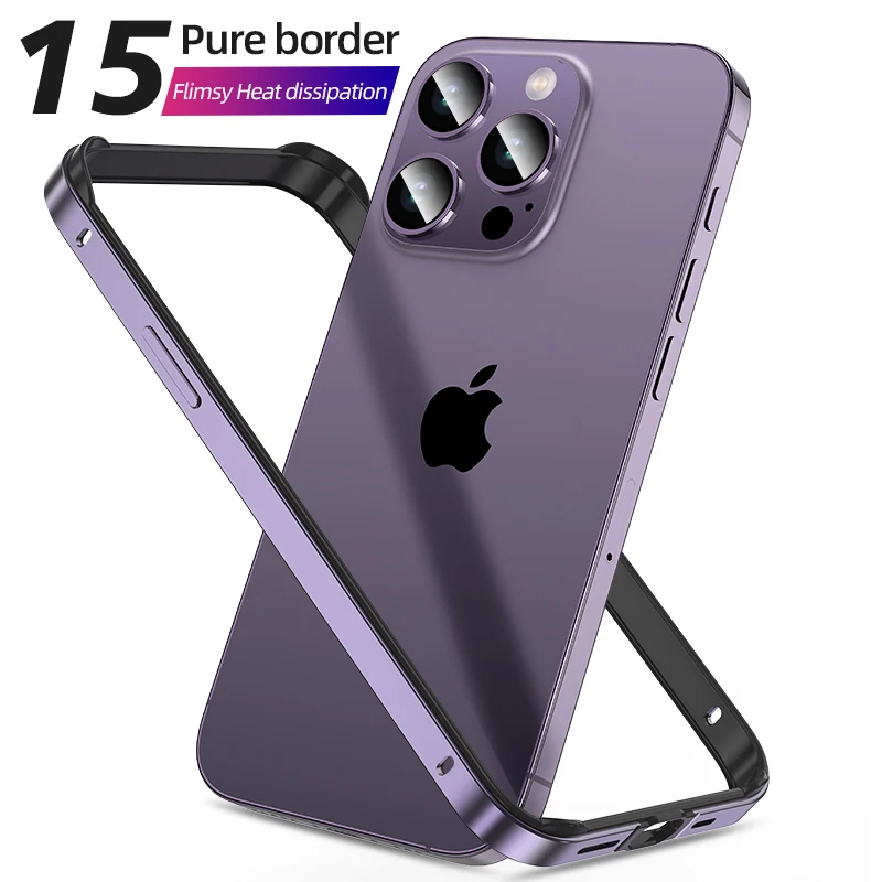 Elegant Hybrid Silicone-Aluminum Bumper Phone Case