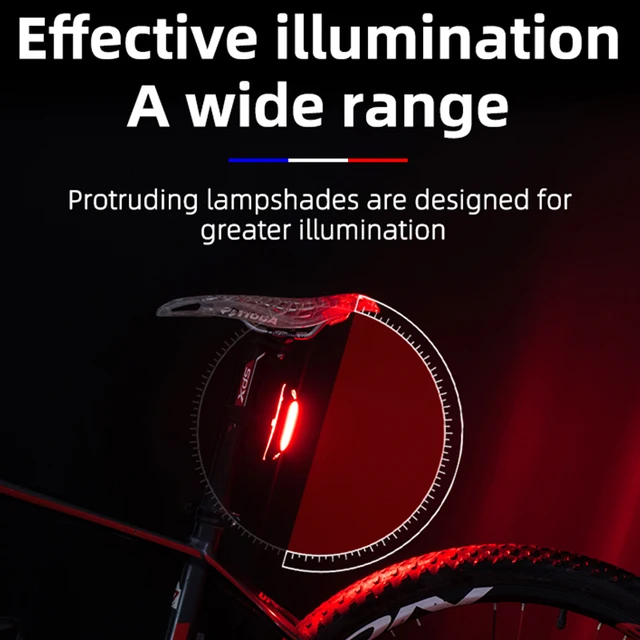 ROCKBROS USB Rechargeable Bike Tail Light – Waterproof LED Rear Lamp for MTB & Road Bikes 2
