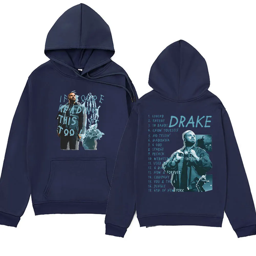Rapper Drake If You're Reading This It's Too Late Graphic Printed Hoodies Men Women's Hip Hop Oversized Sweatshirts Unisex Tops