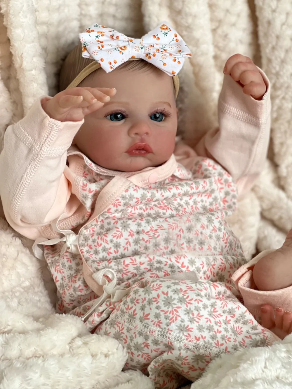 17inch Already Finished Reborn Baby Doll Meadow Soft Body 3D Painted Skin with Visbile Veins Collectible Art Doll Christmas Gift