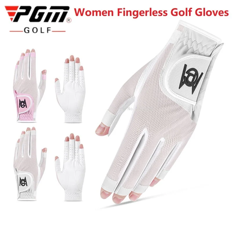 1 Pair Woman Golf Gloves Left Right Hand Gloves Breathable Leather Hand