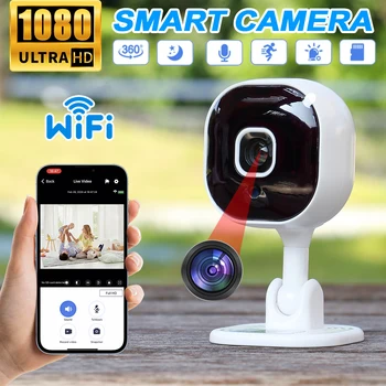 1080P Wifi Camera Surveillance Camera Mini Security Camera Home Baby Monitor Motion Detection Night Vision Two-Way Audio Camera 1