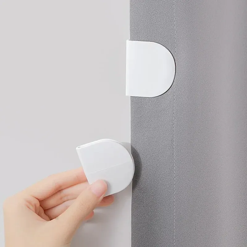 Shower curtain clips 4Pcs Shower Curtain Clips Anti Splash Spill Bathroom Products Household Daily Necessities Toilet Curtain Rings Clip Holder
