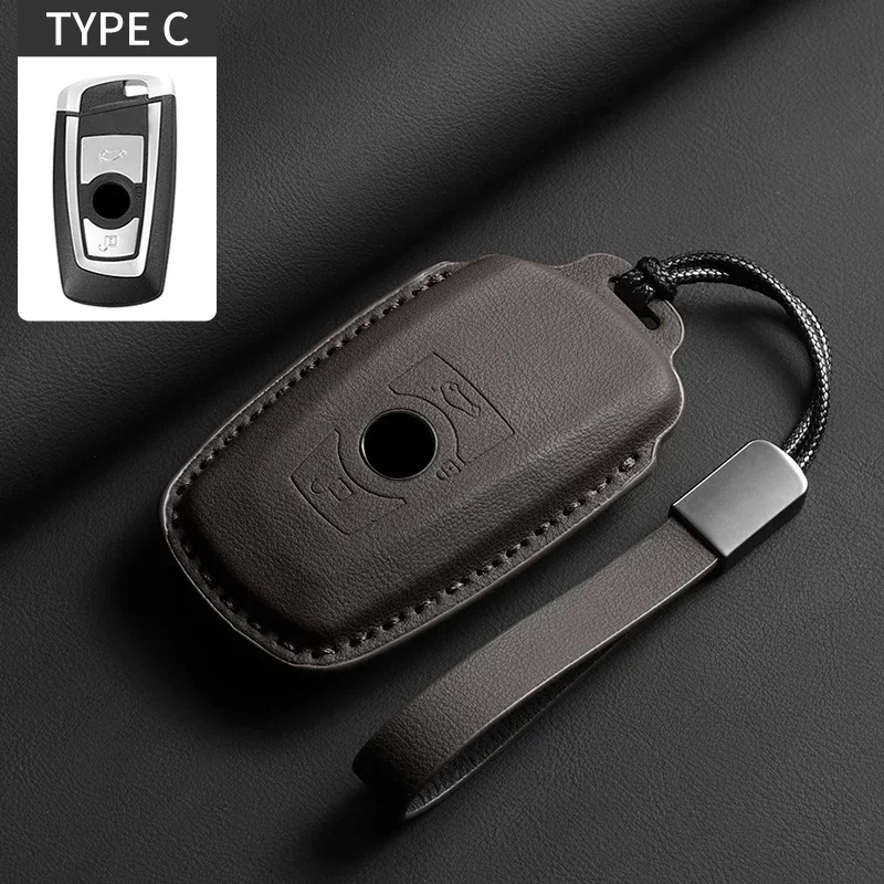 Premium Leather Car Key Case Cover with Sleek Design