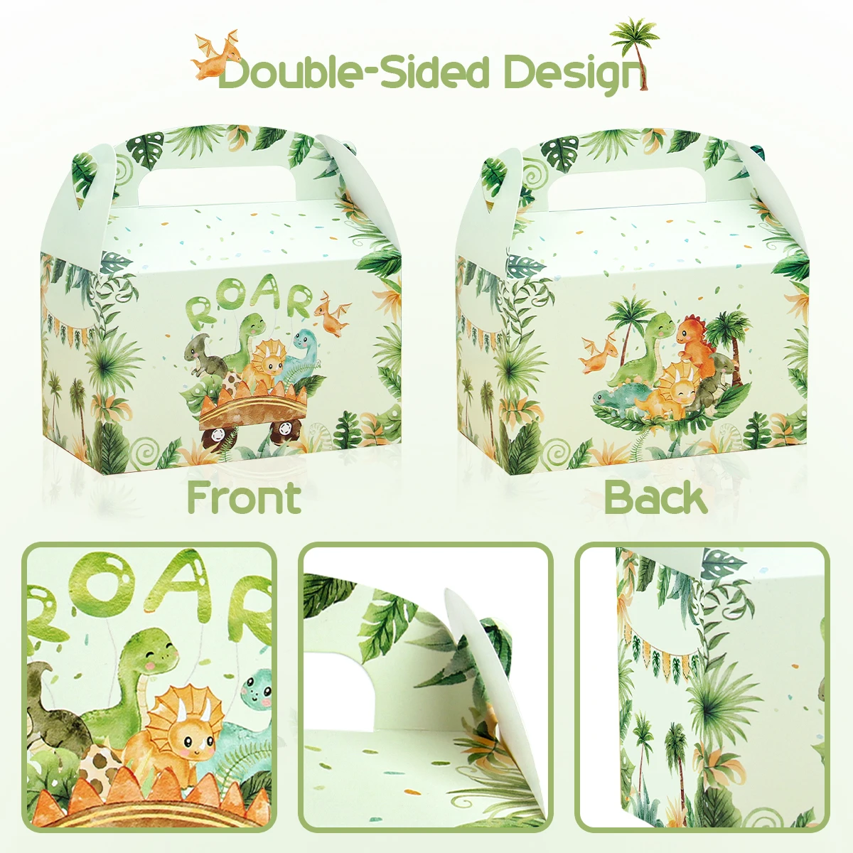 Dinosaurier-Lutscher-Halter, Karte, 1. Geburtstag, Party-Dekoration, für Kinder, Jungen, Gastgeschenke, Brüllen, Dino, Papier, Süßigkeiten, Karte, Dschungel, Safari, Babyparty – Detail 6