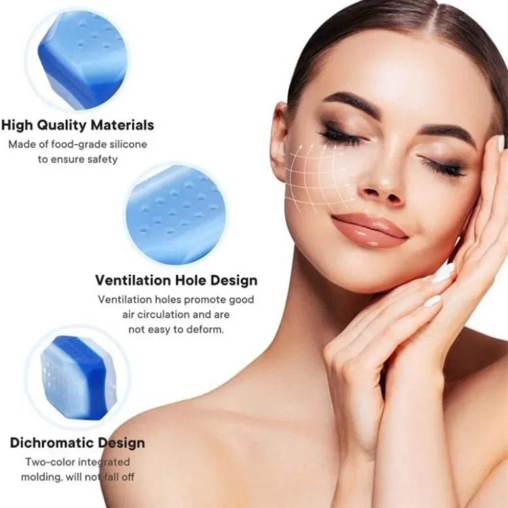 Jaw Exerciser Ball Facial Jaw Muscle Toner Fitness Anti-aging Food-grade Face Chin Bit Cheek Lifting Trainer 6pc/box 40/50/60lbs
