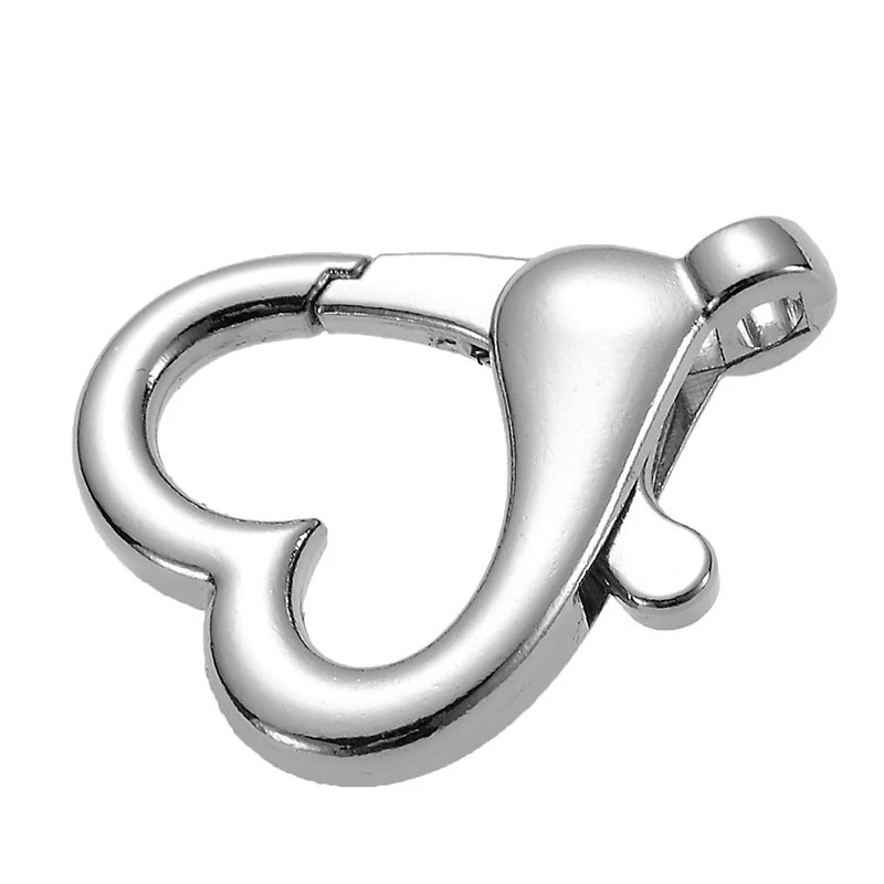10 Stück Herz-Karabinerhaken mit Karabiner für DIY-Schlüsselanhänger, Schmuck, Schlüsselanhänger, Bastelbedarf, Zubehör, Material – Detail 2