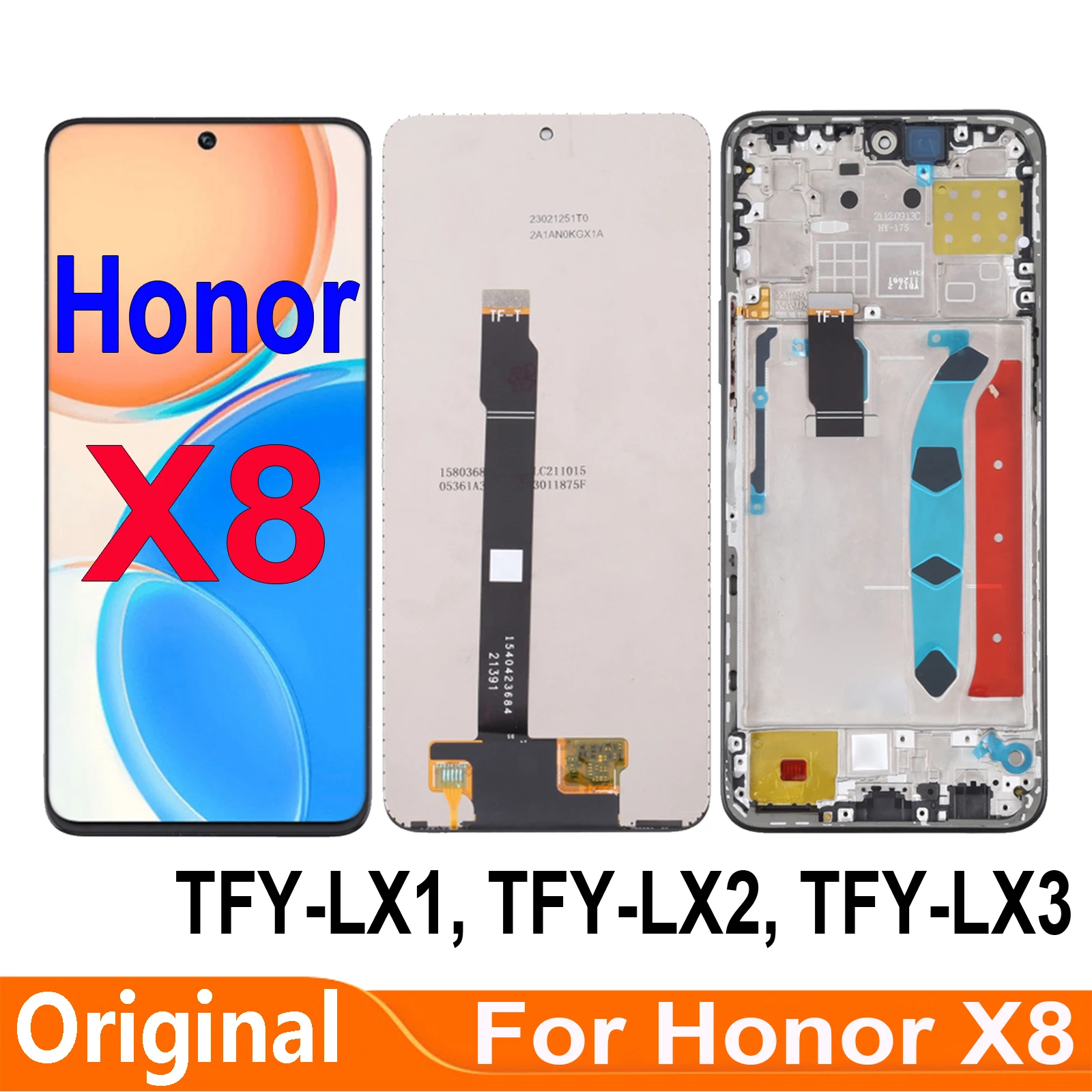 For Huawei Honor X8 5G VNE-N41 TFY-LX1 TFY-LX2 TFY-LX3 LCD Display Touch Screen Digitizer Assembly