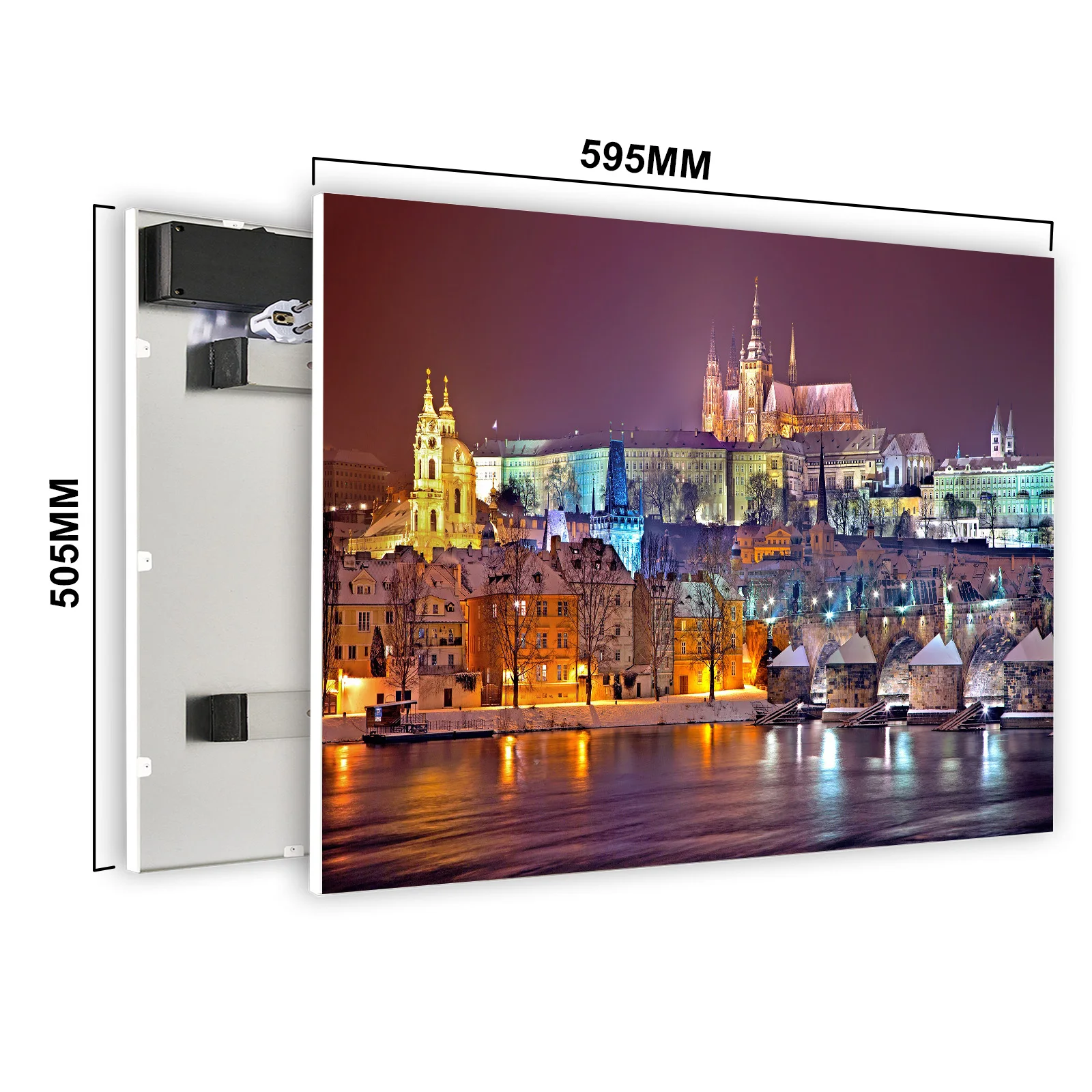 Enjoywear NF-300W Frameless Infrared Heating Panel Carbon Crystal Household Heater Wall Mounted Customizable Visual Effects