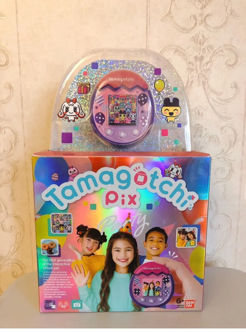 Bandai Original Tamagotchi Pix Party Electronic Virtual Pet Machine Color  Screen Interactive E-Pet Game Fun Festival Gift Toy - AliExpress
