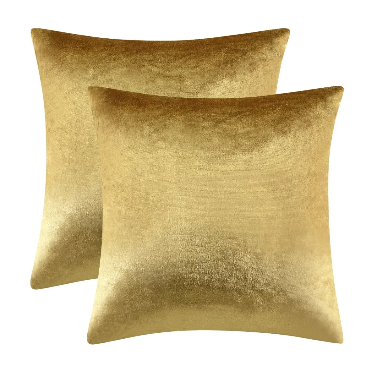 Nuova federa in oro cuscino in tessuto di velluto lucido 45x45cm cuscino per divano 1 pz