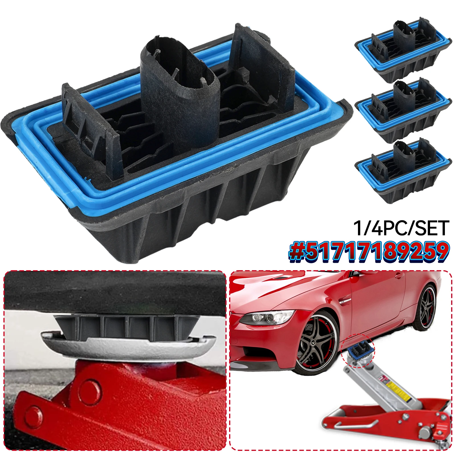 thumbnail image 2 of Car Jack Point Jacking Support Plug Lift Block Support Pad 51717189259 For Bmw X3 2010 X5 2007 2013 X6 2008 2 of 11