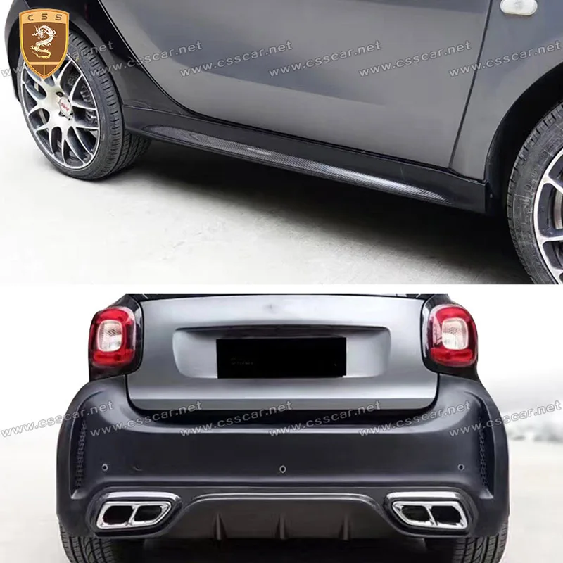 Garniture Pare-chocs Avant Fibre Carbone Pour Smart Fortwo - Neuf Sous Emballage, Véritable Carbone