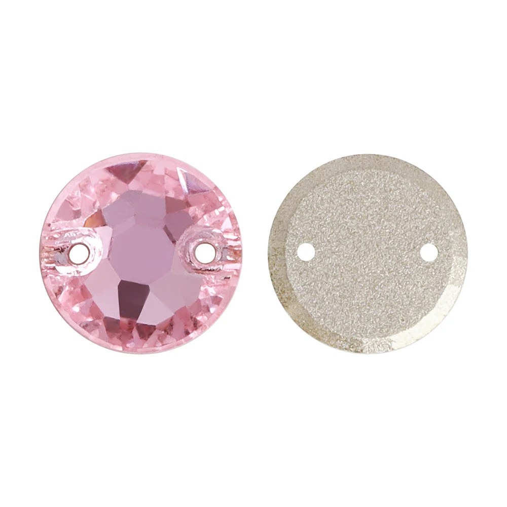 8/10/12 mm runde, hochwertige Glas-Steine zum Aufnähen, glitzernde flache Oberseite, Kristall-AB-Strasssteine zum Nähen von Stoffdekorationen – Detail 21