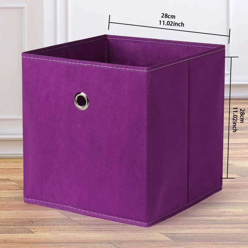 1pc No Lid Storage Box Fabric Storage Box Foldable Organiser Storage Shenanigans 6