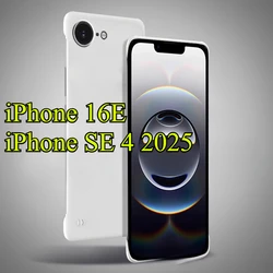 Ultra Slim Frameless Matte Phone Case Cover, Hard PC, Borderless Design for iPhone SE 4 2025 (Beige)