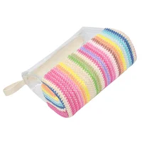 Durable Women's Grass Knitted Handheld Cosmetic Storage Bag Transparent Toilet Products Cosmetic Handheld Storage Bag 2