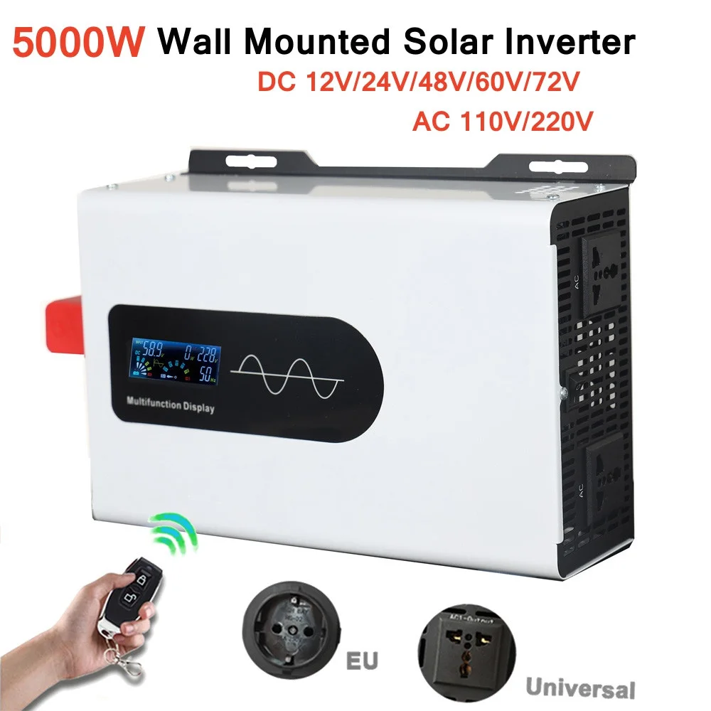 Inverter A Onda Sinusoidale Pura 5Kw 12V 220V Power Bank Portatile Inverter Ibrido Solare 5000W Dc 12V 24V 48V 60V 72V A Ac 220V Caricatore