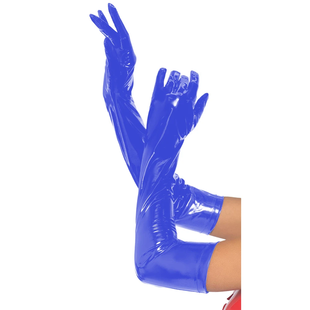 Gloves PVC Latex Faux Leather Long Punk Hip-pop Jazz Vinyl Mittens Cosplay Costumes Accessory cosplay gloves,latex gloves