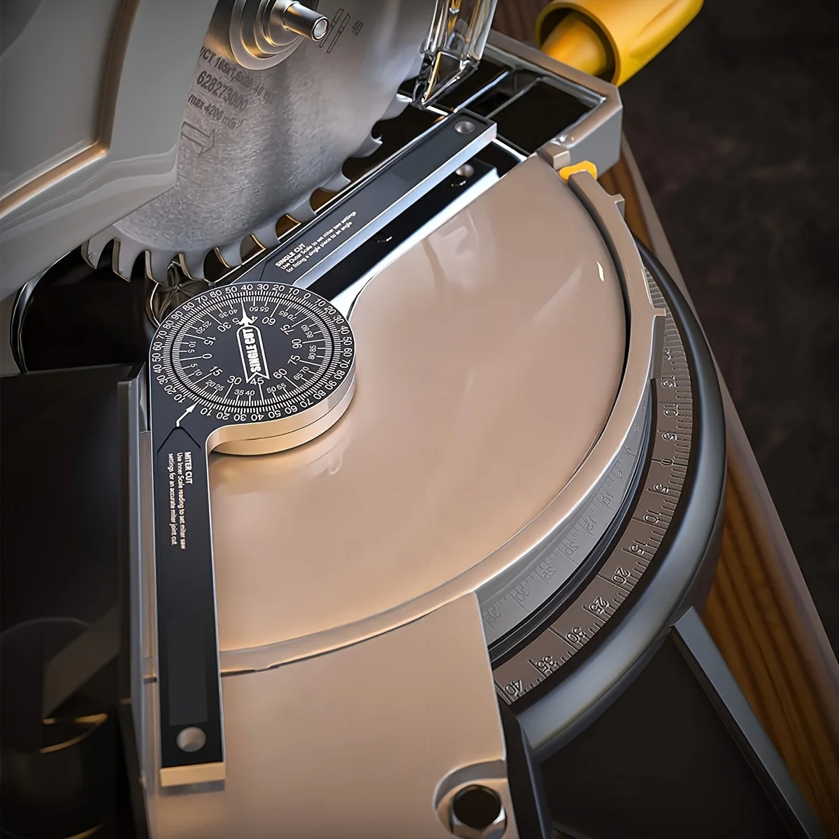 Professional Miter Saw Saw Protractor 7-Inch Inch Angle Finder Precision Laser Engraved Scales Gauge Corner Woodworking
