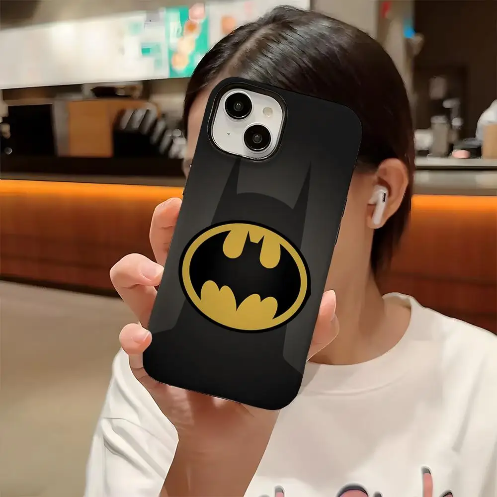 Sleek Batman Logo Dual-Layer Phone Case