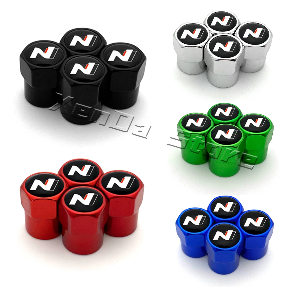 Car N Line Wheel Tire Stem Air Valve Caps Covers For Hyundai I10 I20