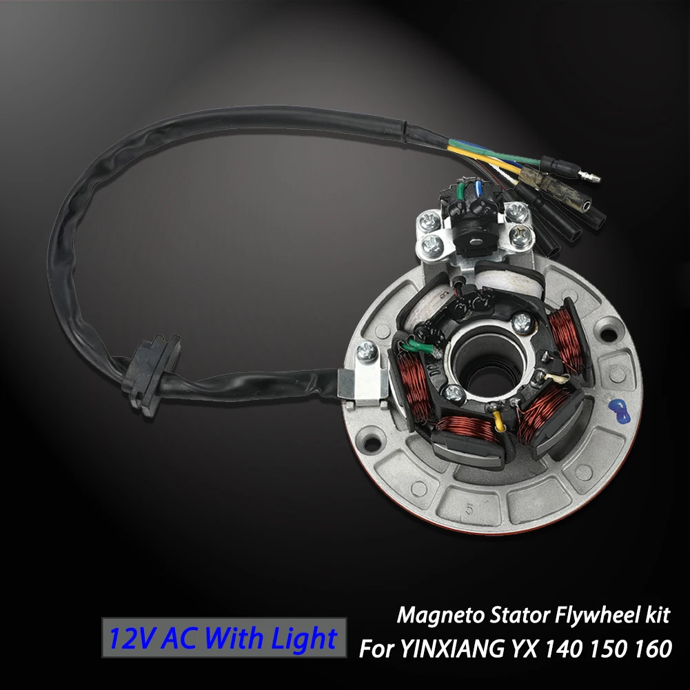 12V AC Ignition Magneto Stator Flywheel kit flywheel puller With Light For YINXIANG YX 140cc 150cc 160cc KAYO BSE SDG SSR Pitsterpro Dirt Bike