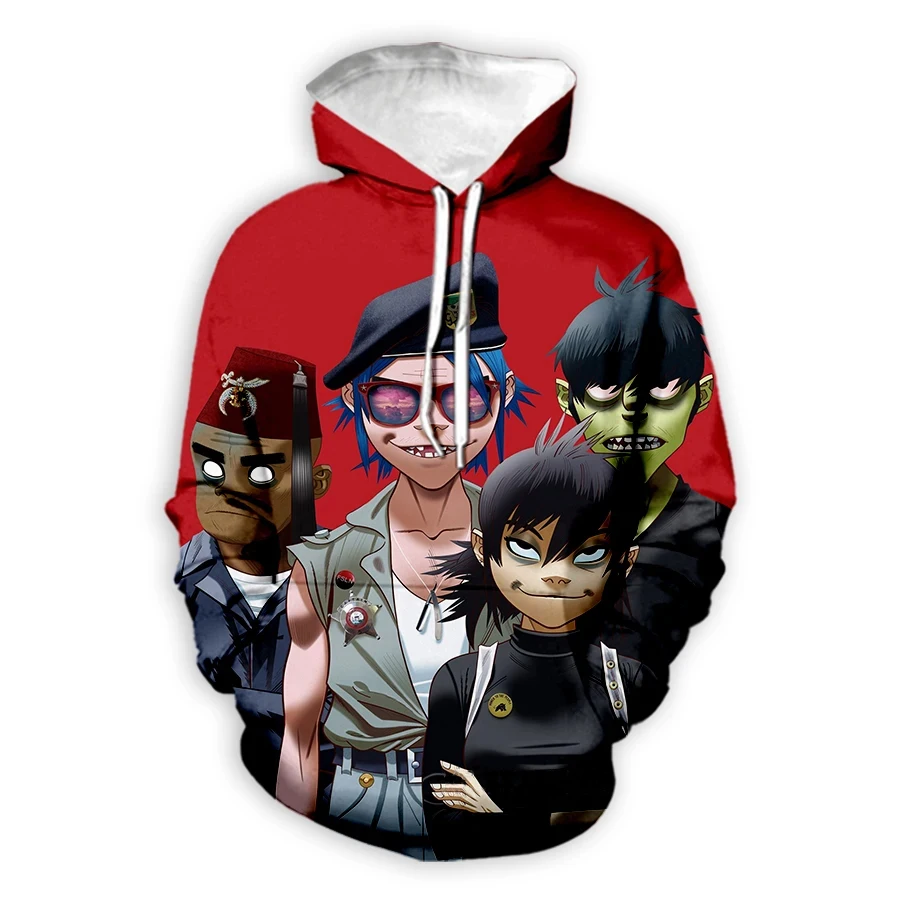 

Gorillaz Hoodie 3D Print Men/Women Casual Fashion Sweatshirts Kids Long Sleeves Pullover Hooded Shirt Oversized Unisex Clothing