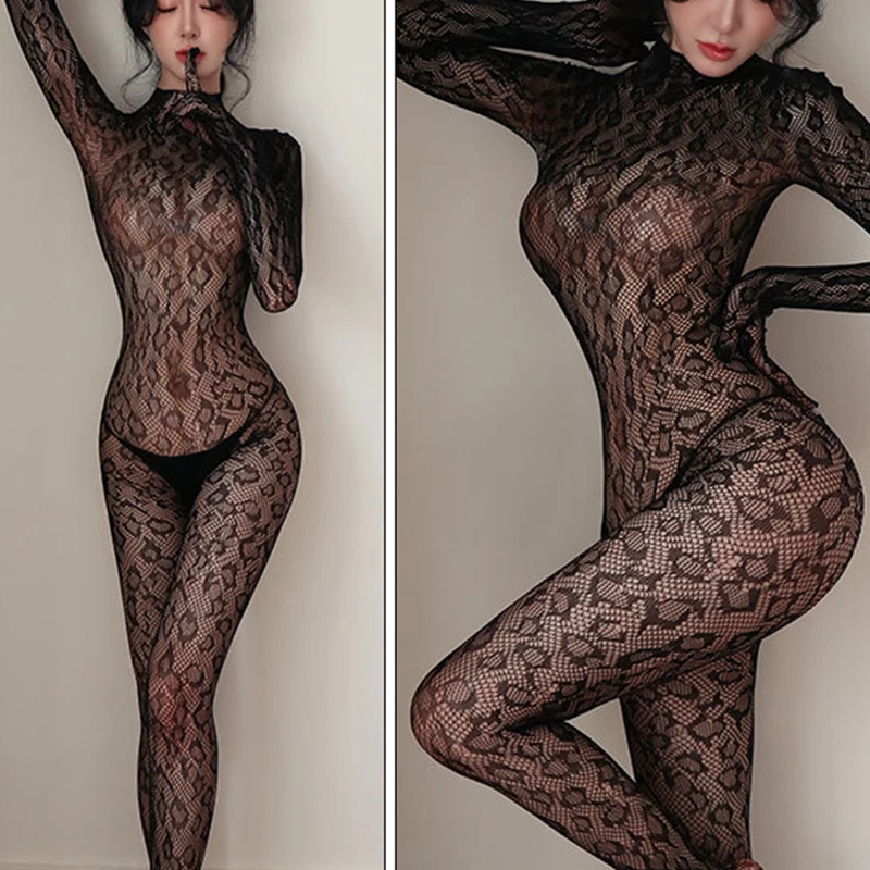 Pantyhose Sexy cool tight fitting hollowed out embroidered jumpsuit Clothing Women's swimsuit sexy tоy sexy adult man Sex shop