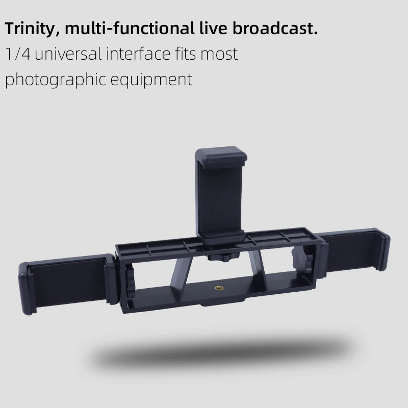 Three-position Fixed Bracket Multi-camera Live Stand Mobile Phone Mount for GoPro Hero SJCAM AKASO DJI EKEN Xiaomi Fill Light
