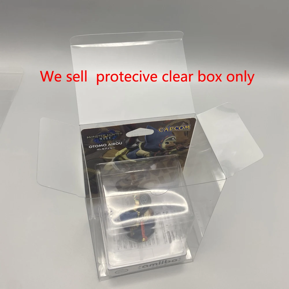 

10pcs Clear box For Monster Hunter Rise amiibo special display box plastic PET collection storage protective box