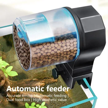 Alimentador automático para pecera, temporizador inteligente, alimentador automático para acuario, alimentador de peces dorados, gran capacidad, alimentador para acuario de peces dorados 1