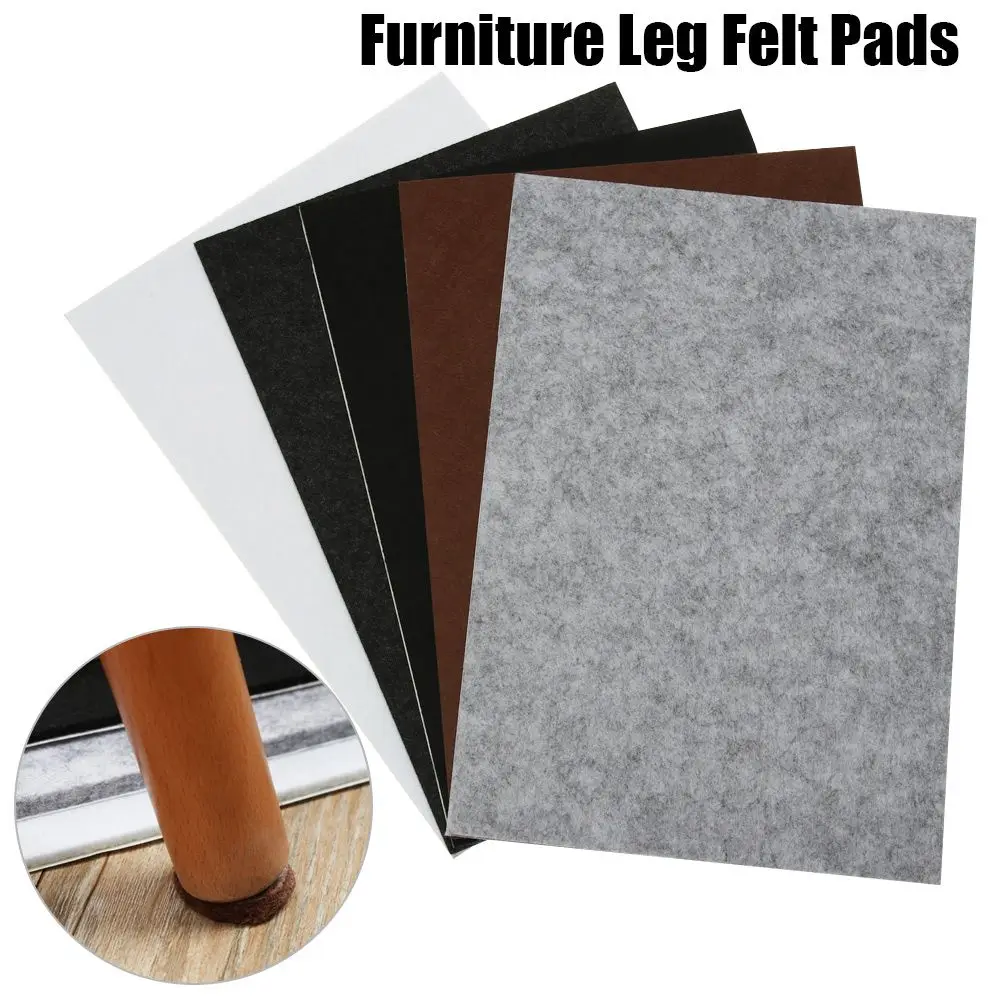 Self Adhesive Floor Pad Felt Strips with Adhesive Backing Chair Leg for  Furniture Moving Silently Can