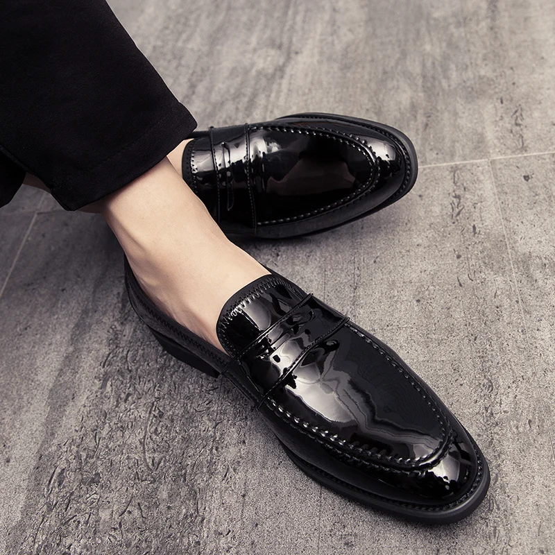 Male Comfortable Shoe Leather Fashion Shoes Men Terse Mocassini Uomo Loafers Black High Quality