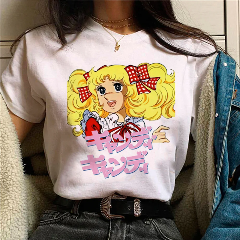 

candy candy top women comic summer tshirt girl anime funny 2000s clothes