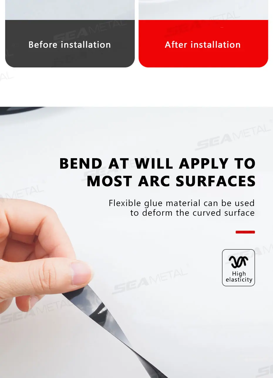 Car Door Handle Protective Sticker Wear Resistant Scratch Resistant Black Protec