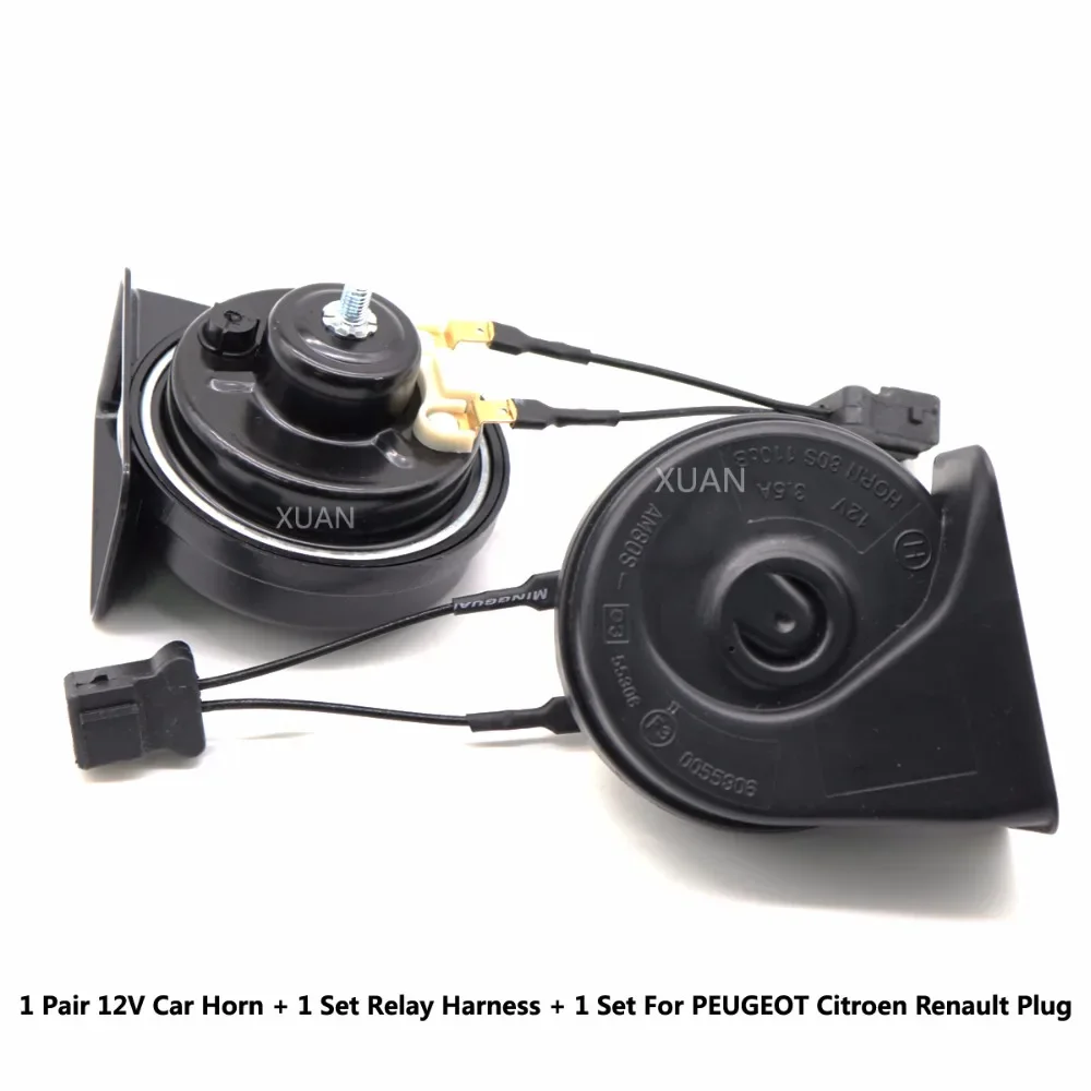 Car Auto Horn Snail Horn For PEUGEOT 106 107 108 1007 206 207 208 301 307 308 T7 T9 3008 408 5008 MK1 MK2 406 407 4007 607